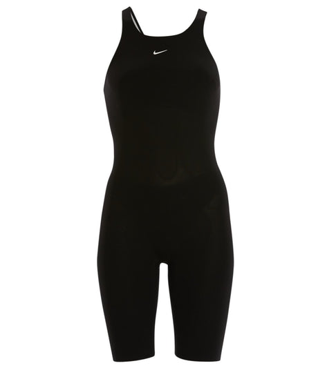 Nike Women's Flex LT Solid Open Back Kneeskin Tech Suit Swimsuit at ...