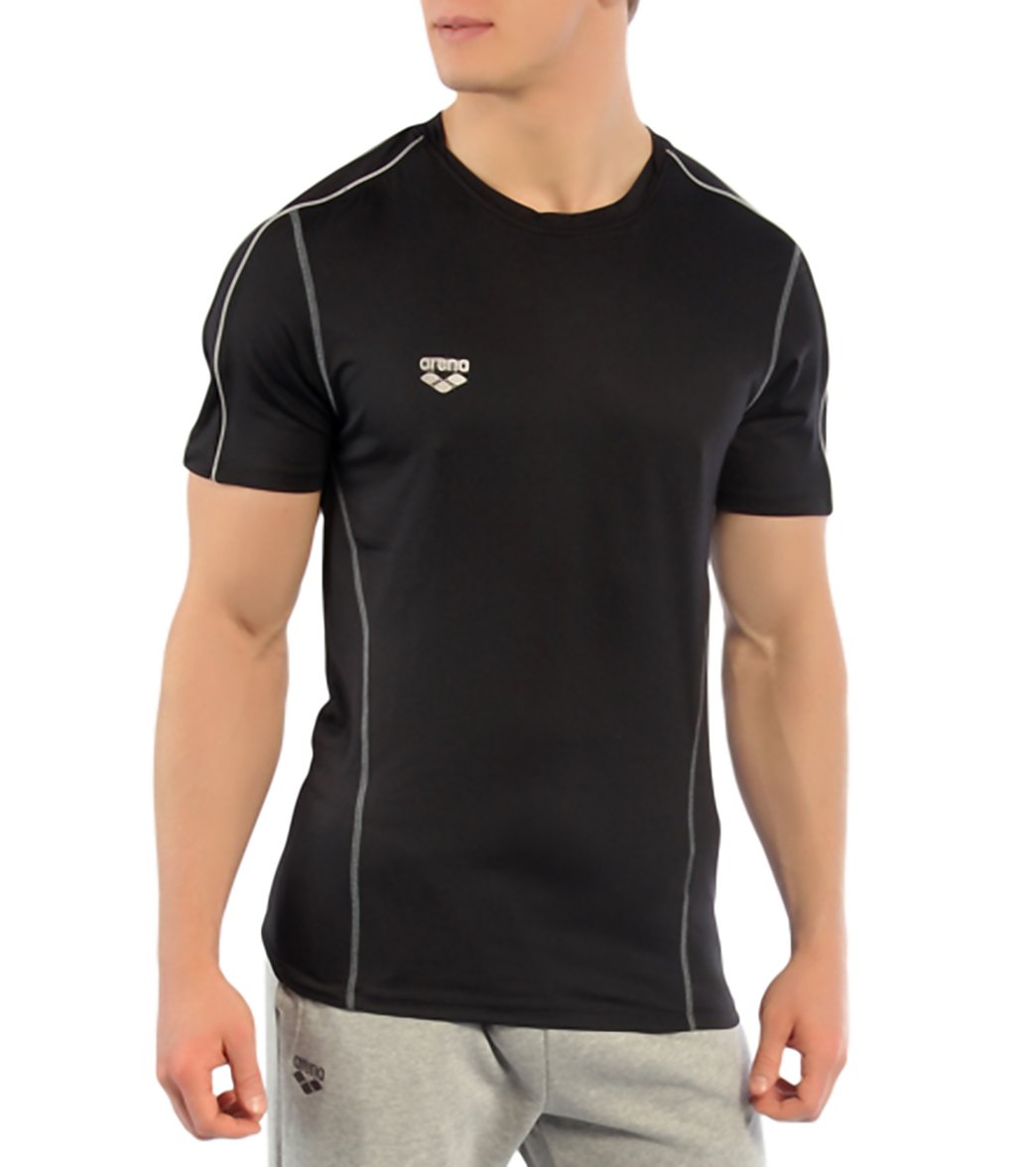 Arena Charge Shirt - Black Small Polyester/Spandex - Swimoutlet.com