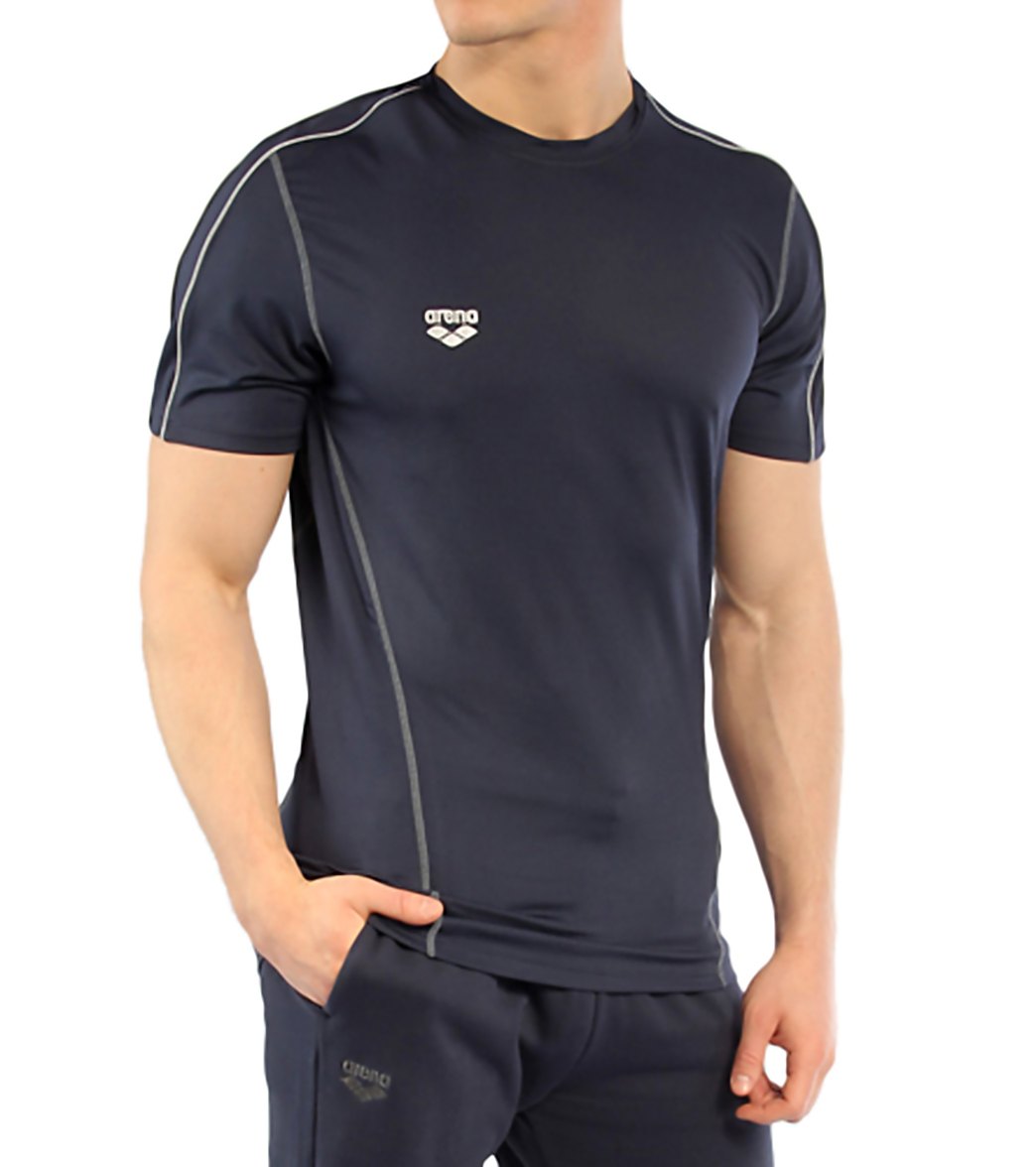 Arena charge shirt - navy small polyester/spandex - swimoutlet.com