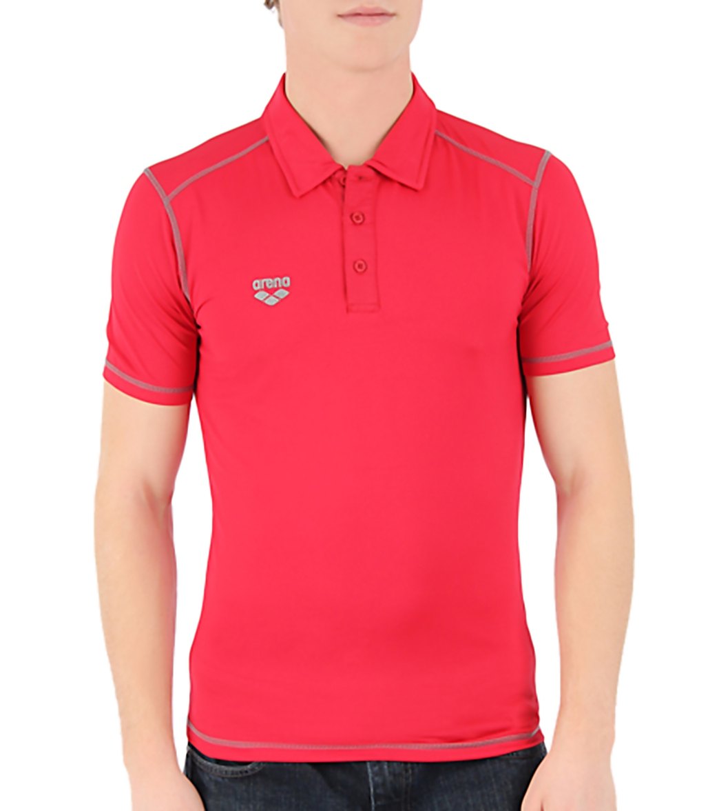 Arena Camshaft Polo Shirt - Red Small Polyester/Spandex - Swimoutlet.com