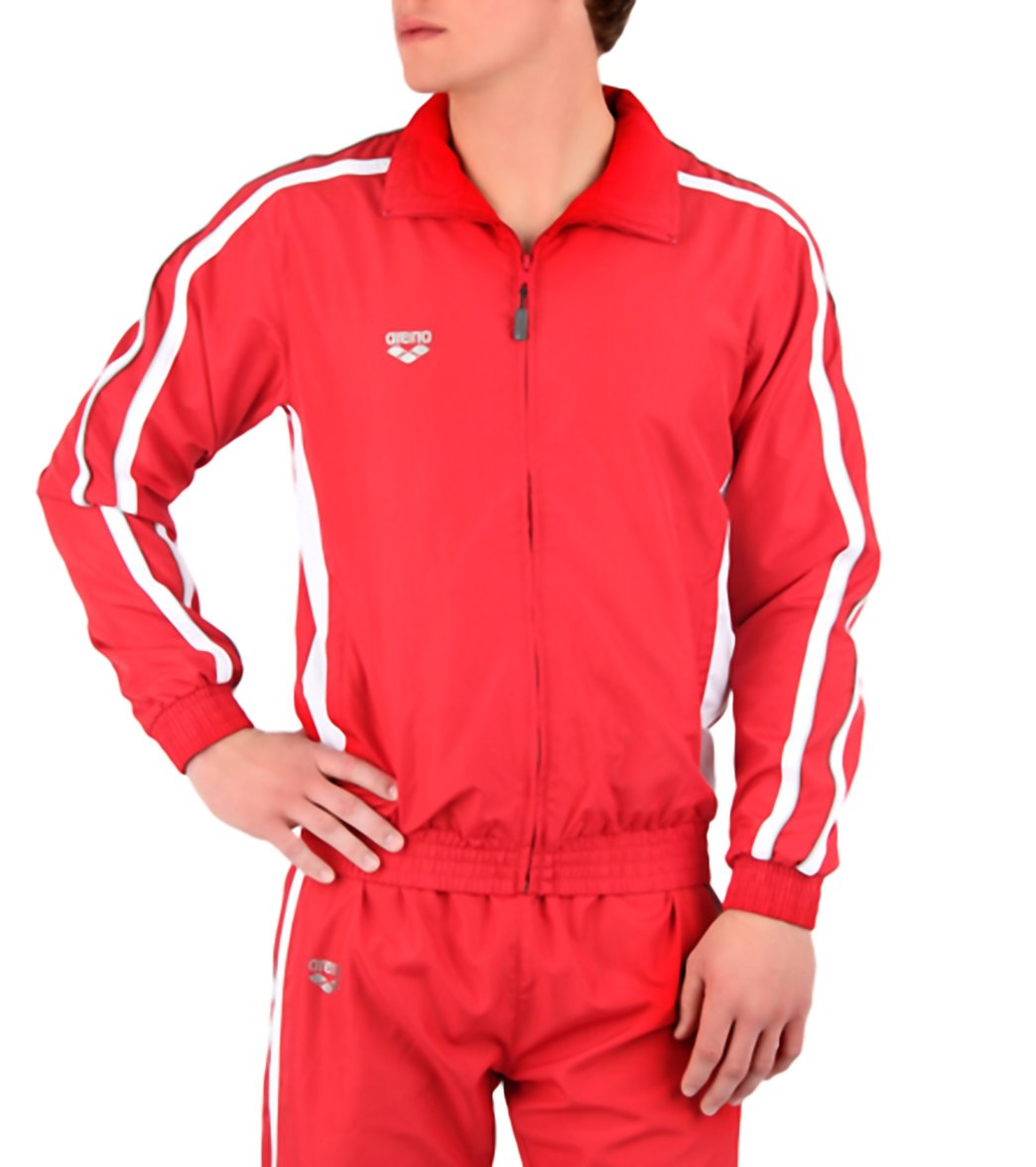 Arena Prival Warm Up Jacket - Red X-Small Polyester - Swimoutlet.com