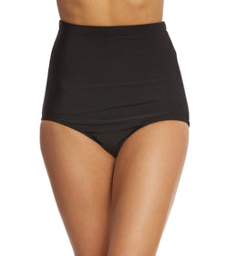 Penbrooke Swimwear Solid Ultra High Waist Pant Bikini Bottom at