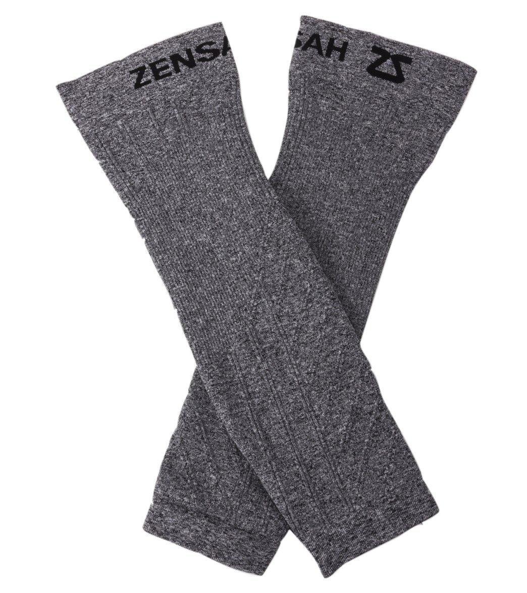 Zensah Compression Leg Sleeves Pair - Heather Grey Large/Xl - Swimoutlet.com