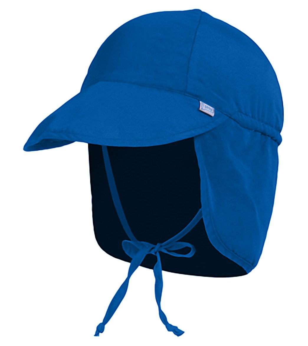 I Play. By Green Sprouts Solid Flap Sun Protection Hat Baby - Royal 2-4 Yrs Polyester - Swimoutlet.com