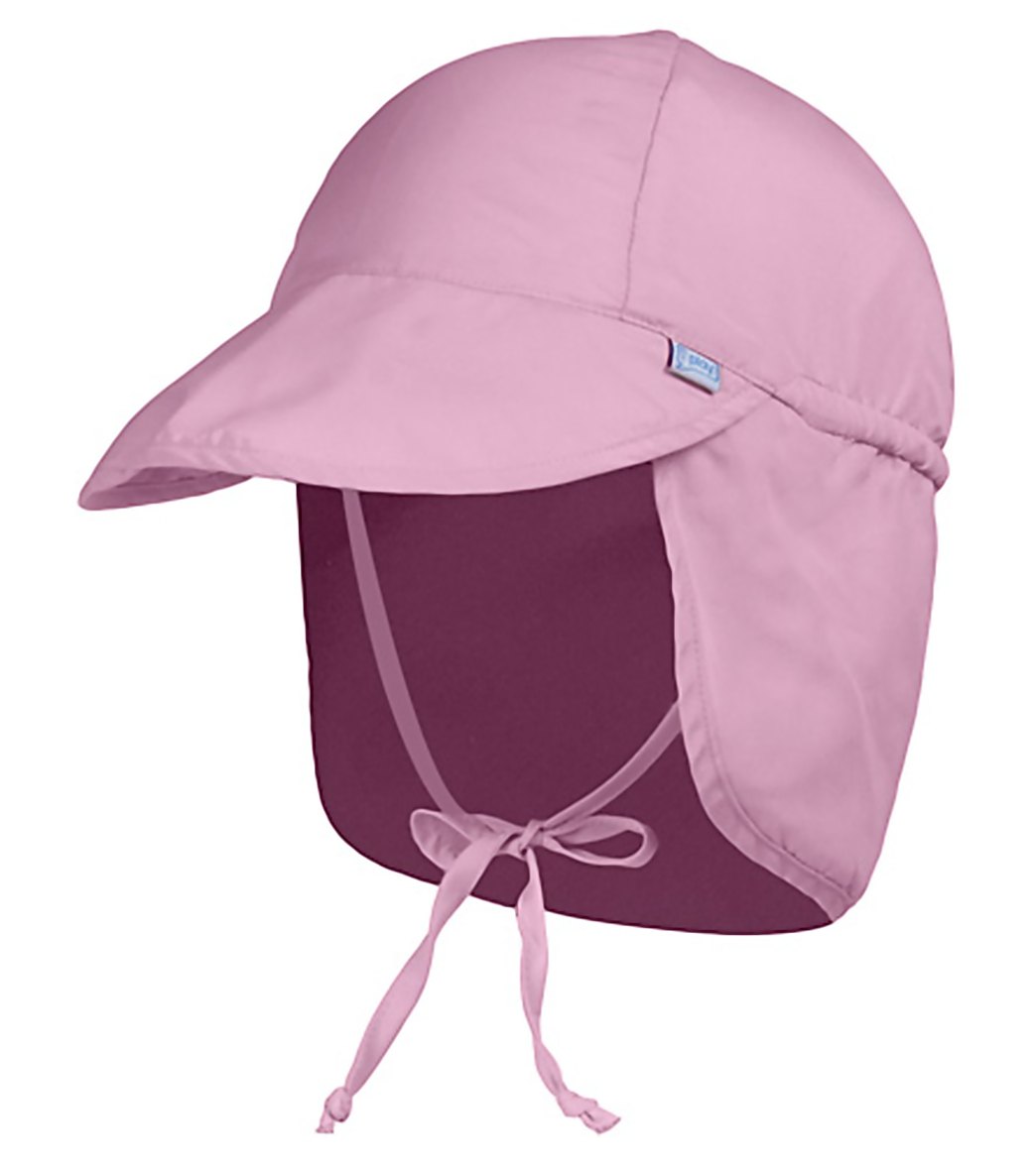 I Play. By Green Sprouts Solid Flap Sun Protection Hat Baby - Light Pink 9-18 Months Polyester - Swimoutlet.com