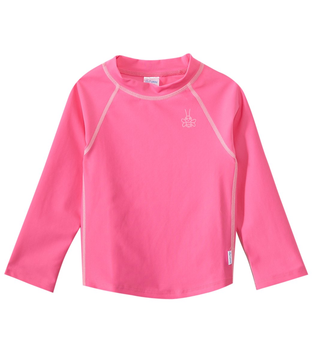 I Play. By Green Sprouts Long Sleeve Rashguard Baby - Hot Pink 18 Months Lycra® - Swimoutlet.com