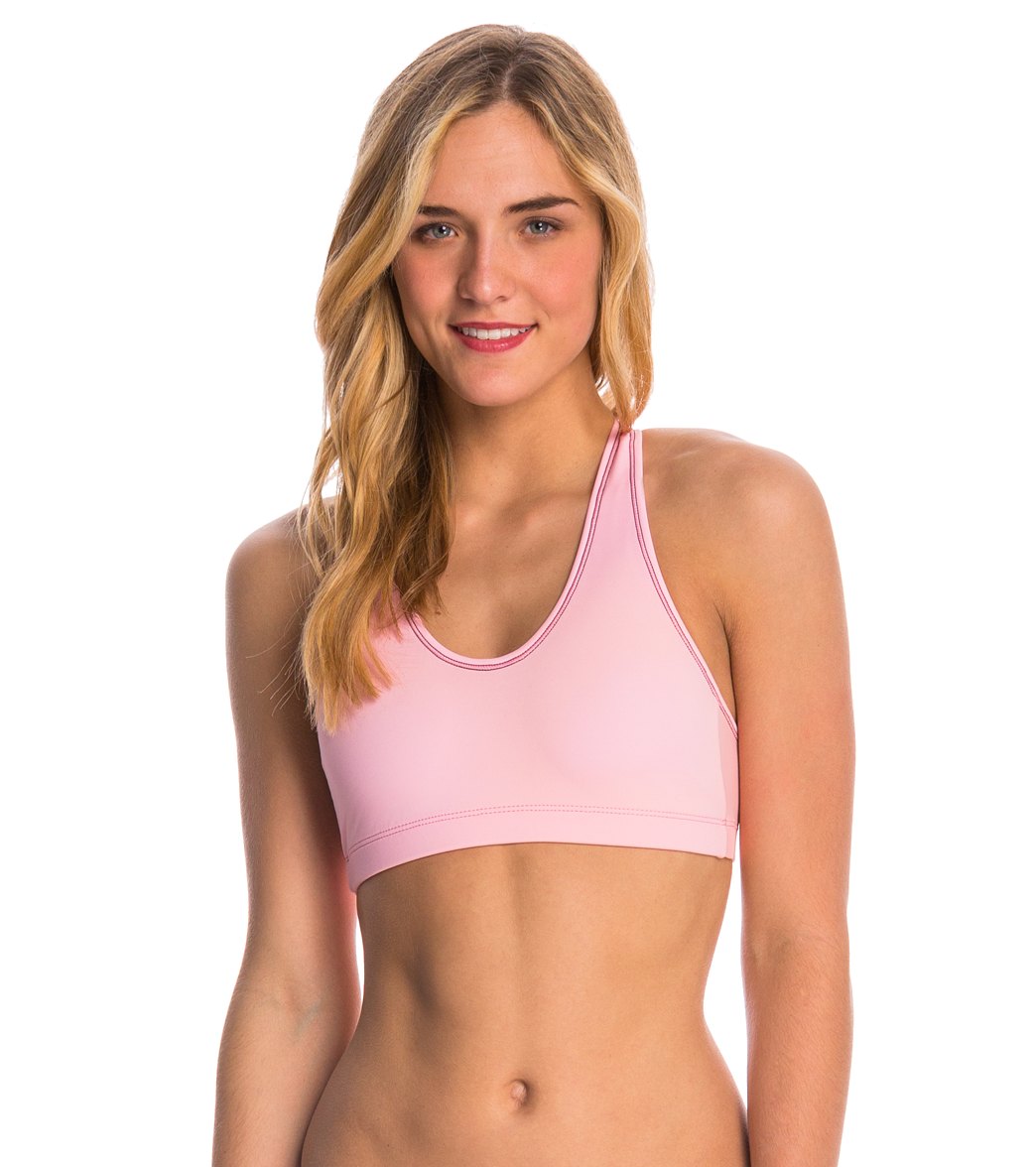 FP Movement Women's Square Neck Core Bra, Hot Pink, S at  Women's  Clothing store