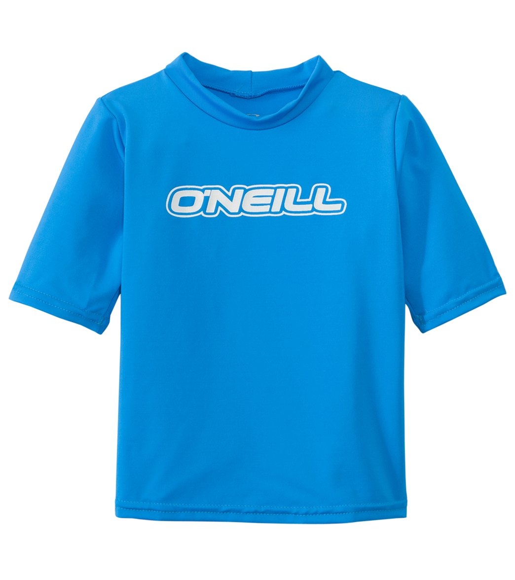 O'neill Toddler Basic Skins Short Sleeve Shirt Rash Tee - Brite Blue 2T Spandex - Swimoutlet.com