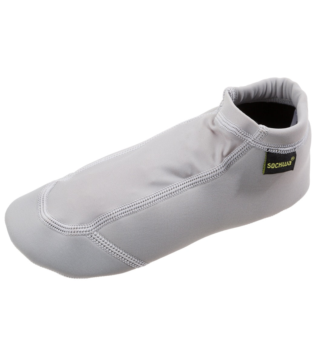 Sockwa Water Shoes Playa Lo Aqua Socks - Grey W6/M5 Neoprene/Nylon - Swimoutlet.com