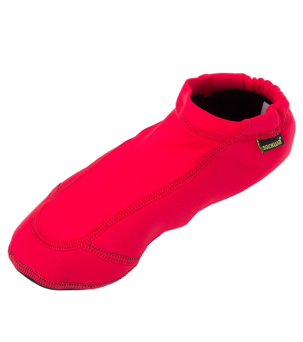 Sockwa water shoes playa lo aqua socks - red w6/m5 neoprene/nylon - swimoutlet.com