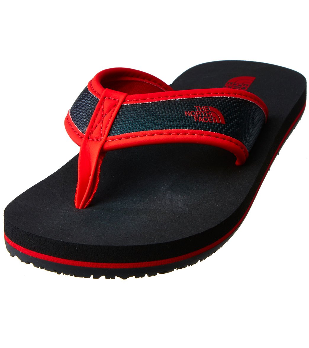 The North Face boys' base camp flip flop /little/big kid - phantom grey/fiery red 8 foam/polyurethane/rubber - swimoutlet.com