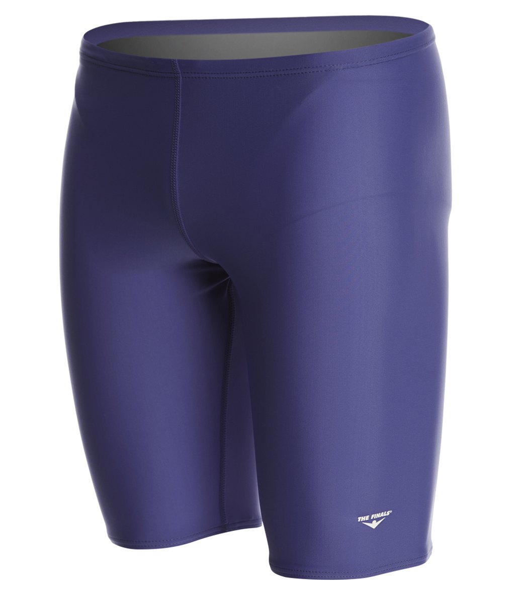 The Finals Solid Jammer Swimsuit Lycra Navy at SwimOutlet.com