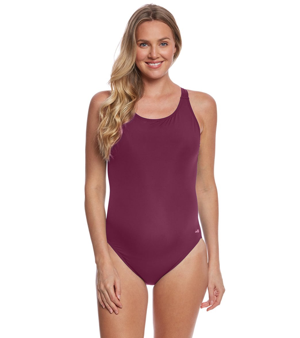 Eq Swimwear Harmony Maternity One Piece - Maroon Xl Nylon/Spandex - Swimoutlet.com