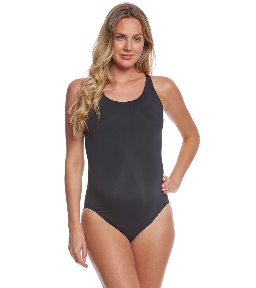 Eq Swimwear Harmony Maternity One Piece - Black Xl Nylon/Spandex - Swimoutlet.com