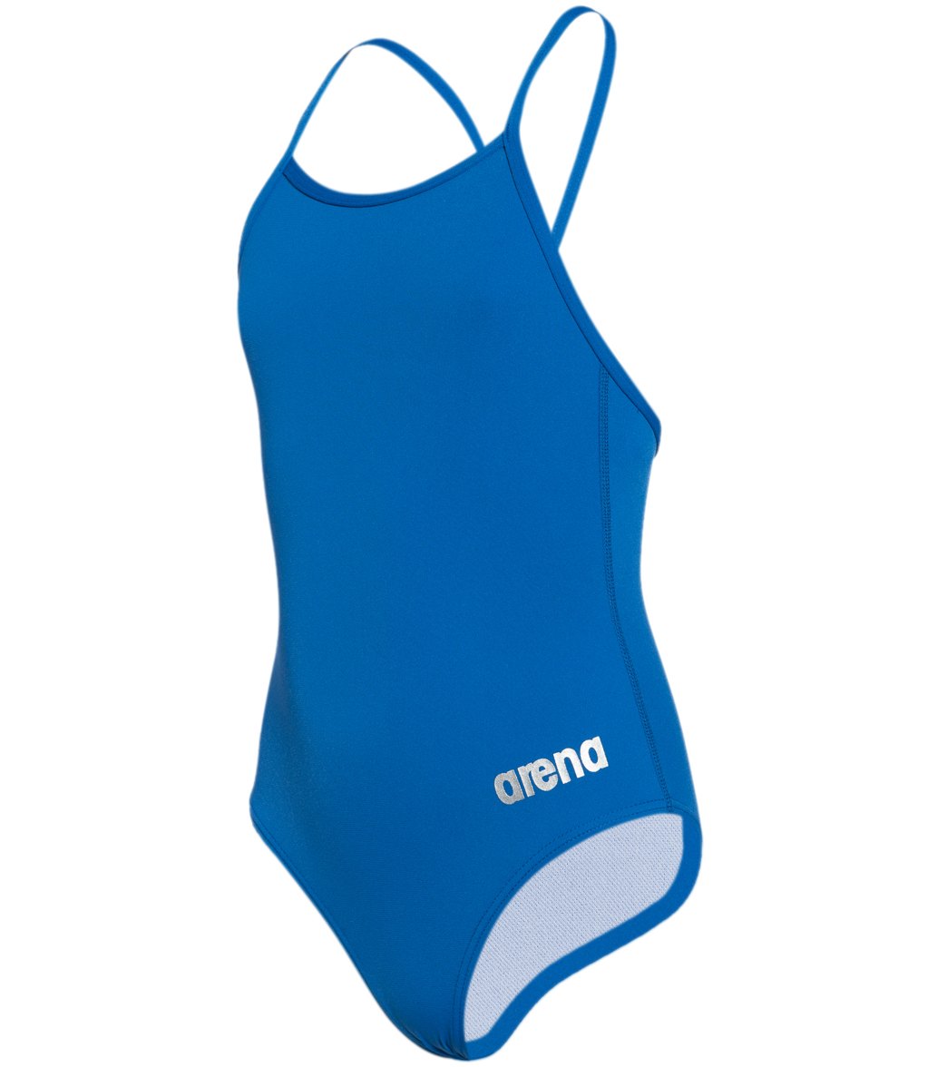 Arena Girls' Master Maxlife Thin Strap Micro Back One Piece Swimsuit - Royal Blue 24Y Polyester/Pbt - Swimoutlet.com