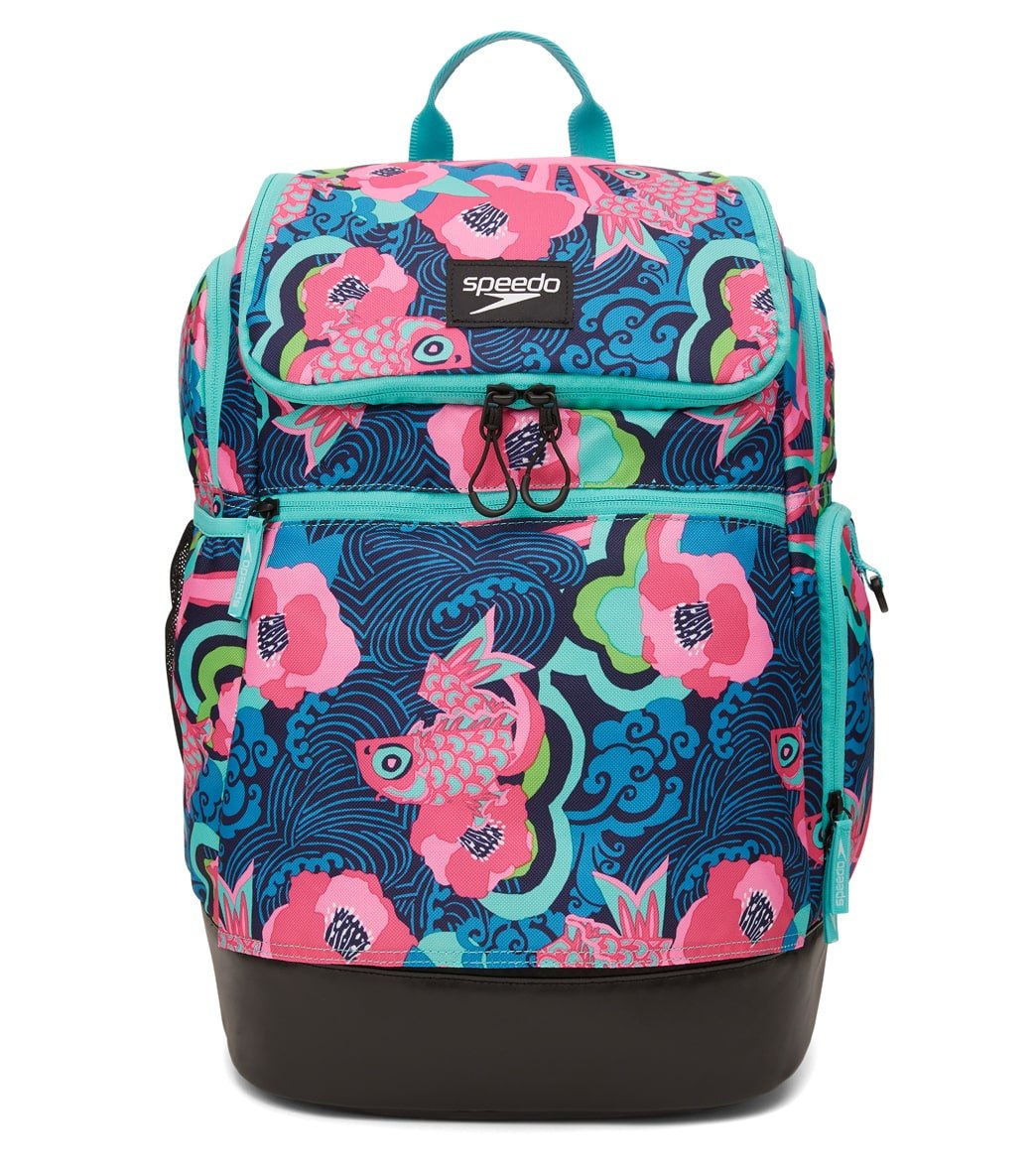 Speedo Printed Teamster 2.0 35L Backpack - Blue/Pink - Swimoutlet.com