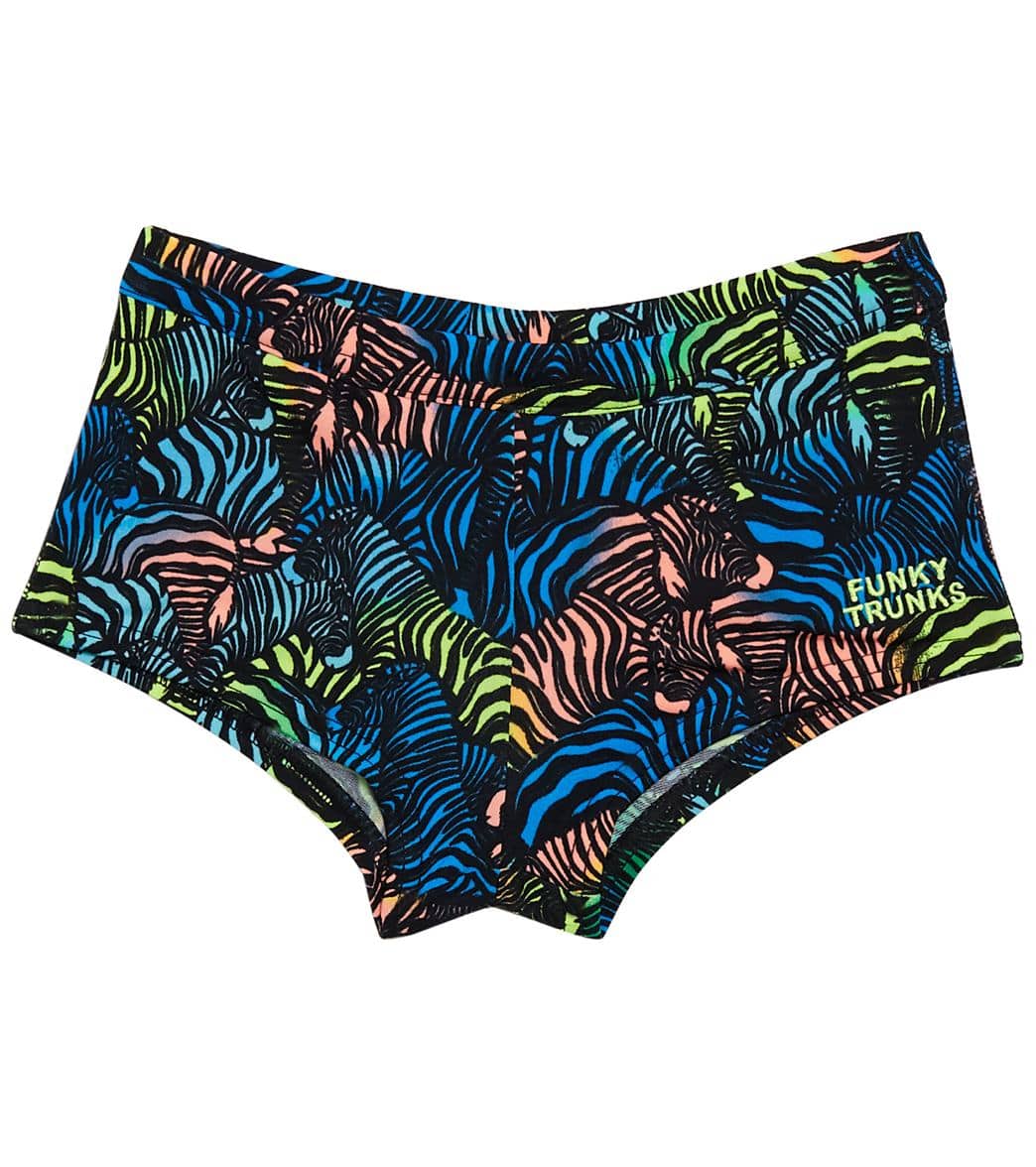 Funky Trunks Toddler Boys' Colour Run Eco Square Leg Trunk Brief Swimsuit - Multi 1T Polyester - Swimoutlet.com