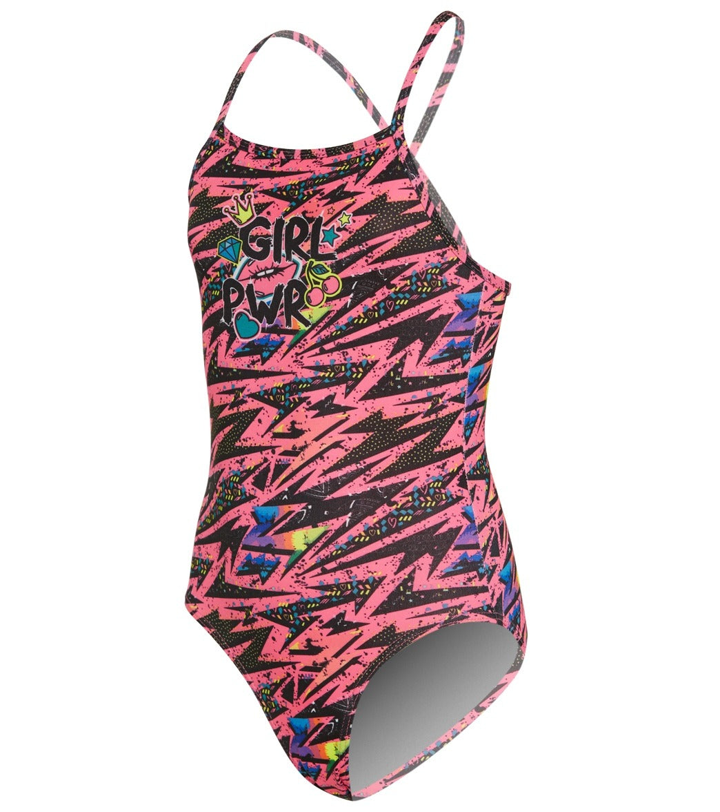 Amanzi Toddler Girls' Girl Power One Piece Swimsuit at SwimOutlet.com