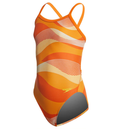 Speedo Girls' Race Riderz Flyback One Piece Swimsuit at SwimOutlet.com