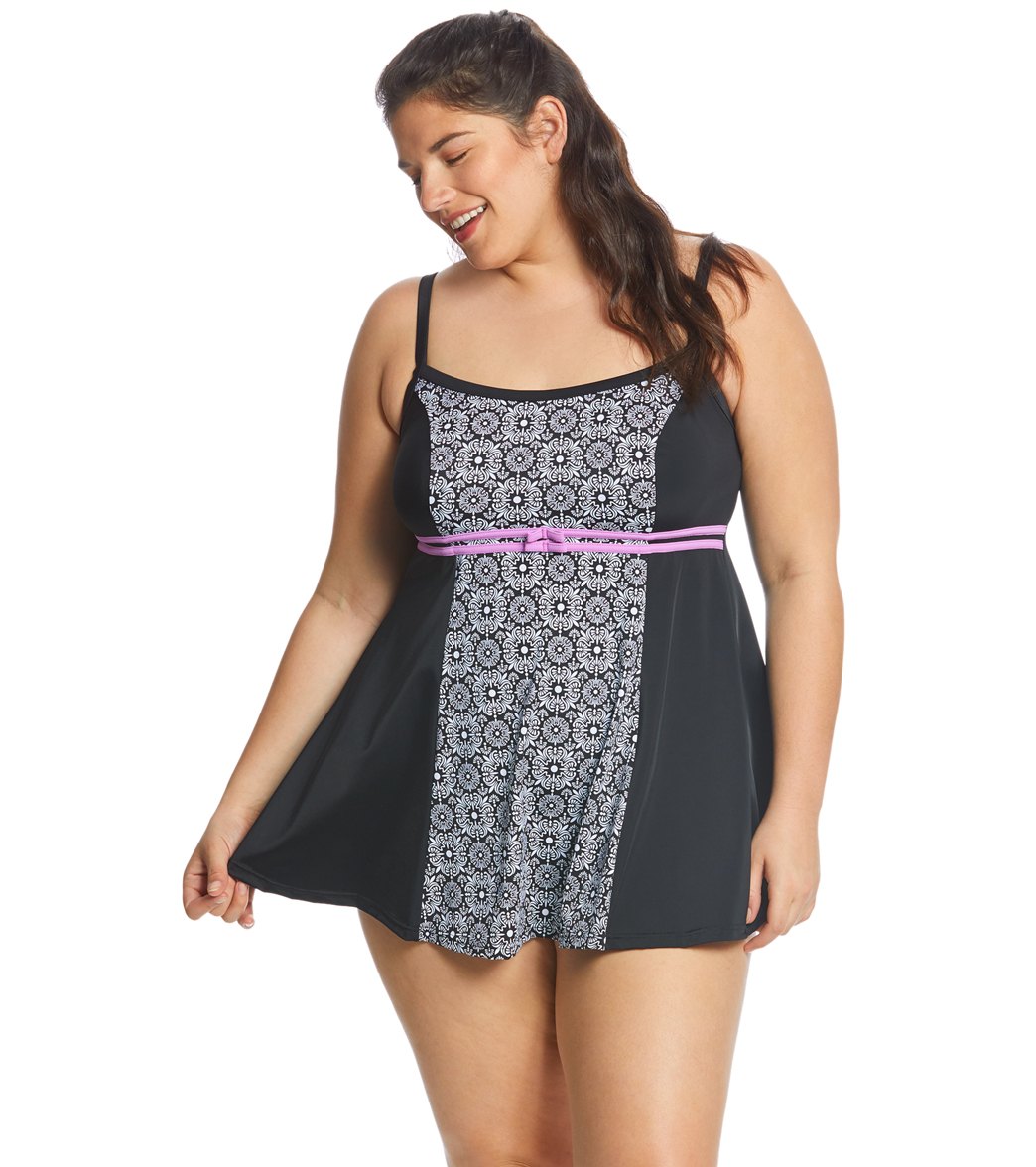 Fit4u Plus Size Stardust Swimdress At 