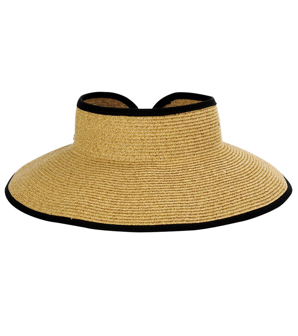 Sun 'N' Sand French Laundry Straw Sun Hats for Women - Backless, Foldable,  and Packable Hat - Beach