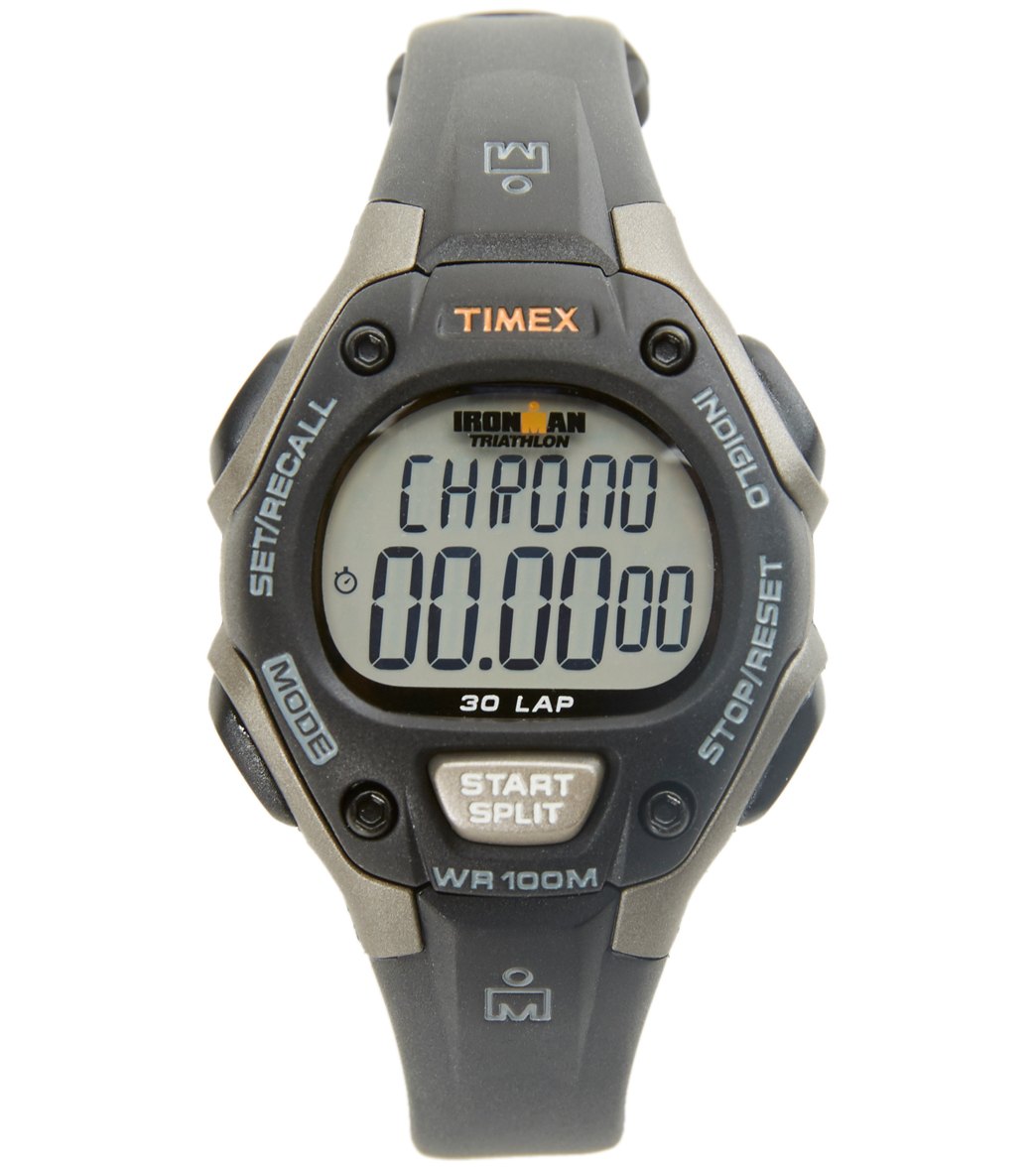 Timex Ironman Classic 30 Lap Mid Size Sports Watch - Grey/Black - Swimoutlet.com