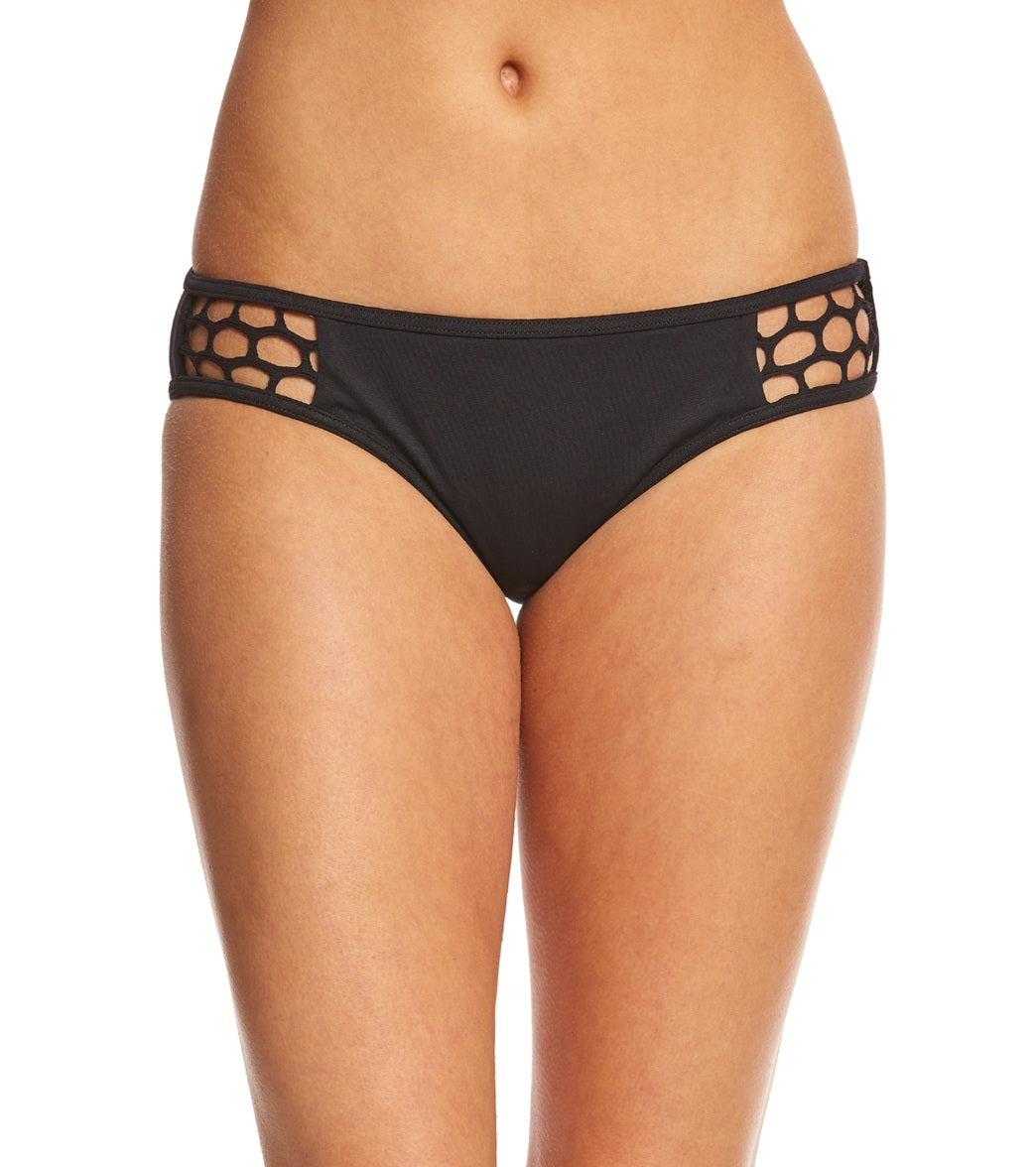 Seafolly Women's Active Mesh About Hipster Bikini Bottom - Black 2 Nylon/Elastane - Swimoutlet.com