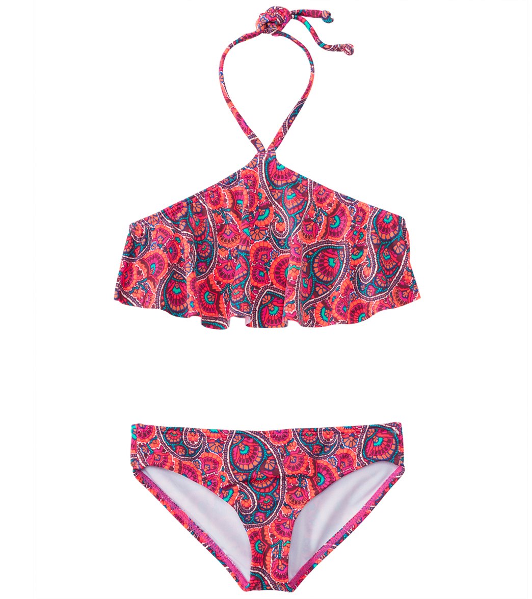 Billabong Girls' Bandana Rama Paisley Party Flutter Bikini Set (4-14 ...