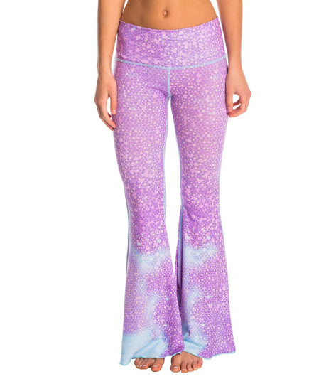 Teeki Lavender Mermaid Fairy Queen Bell Bottom Yoga Pants at SwimOutlet.com