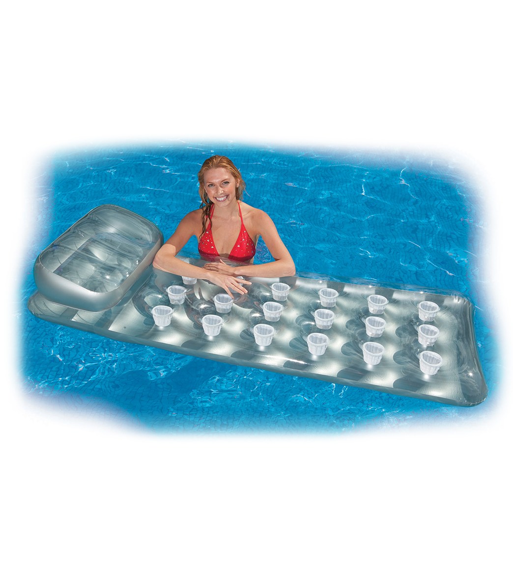 Intex 18 Pocket Suntanner Pool Float - Clear - Swimoutlet.com