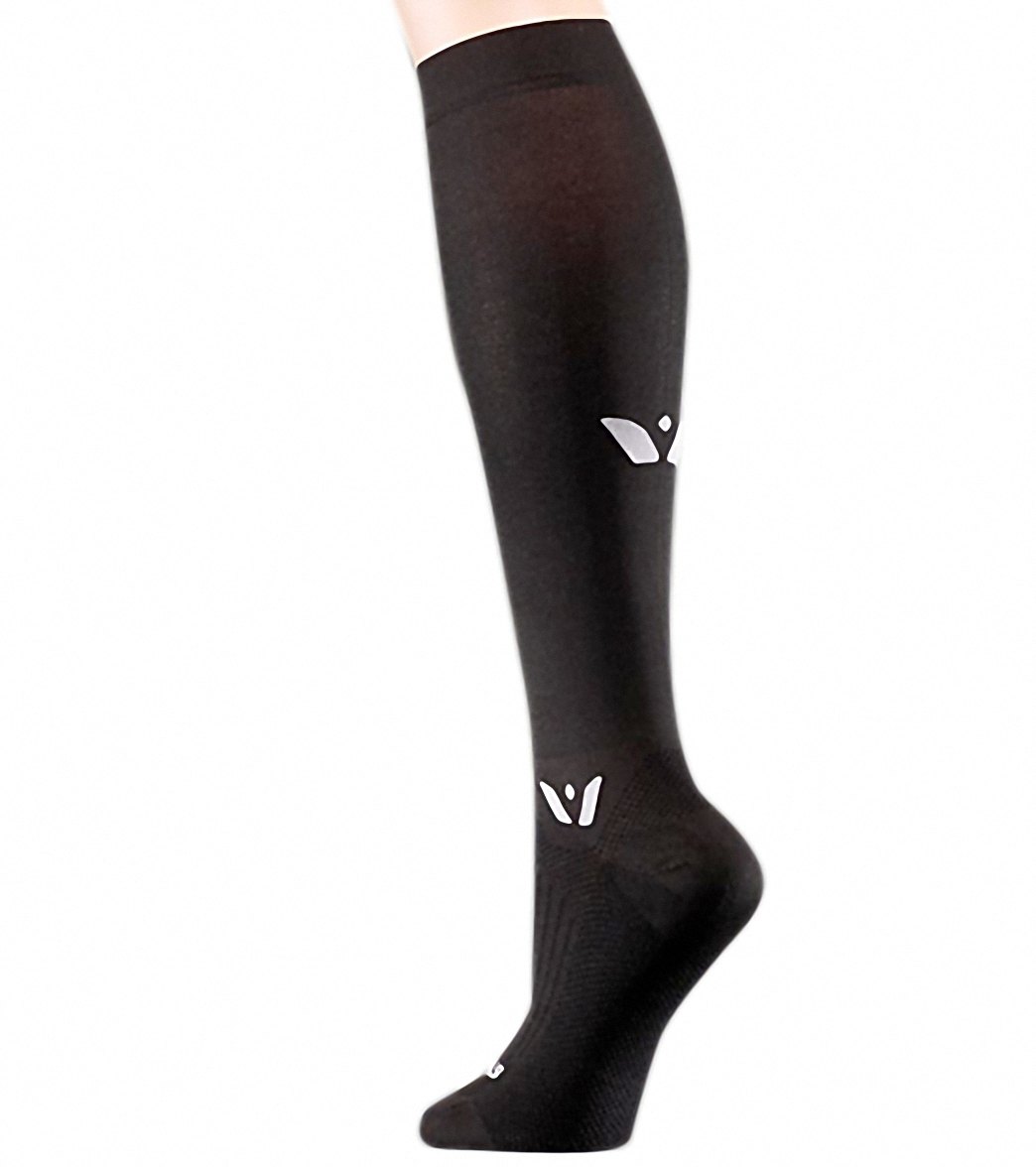 Swiftwick Aspire Twelve Compression Running Socks - Black Medium Size Medium - Swimoutlet.com