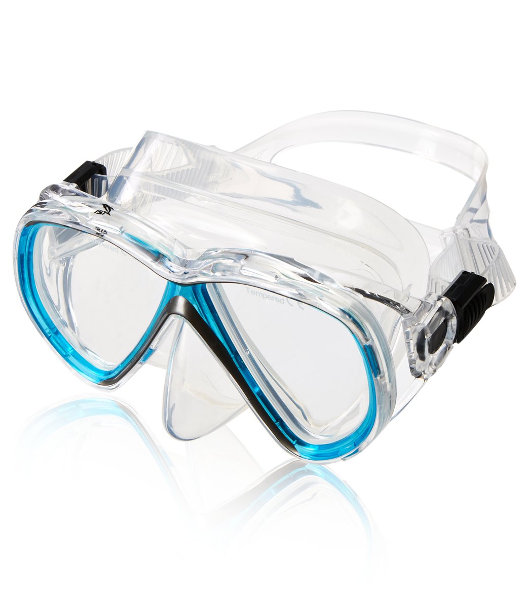 Ist Martinique Mask - Clear Teal Silicone - Swimoutlet.com