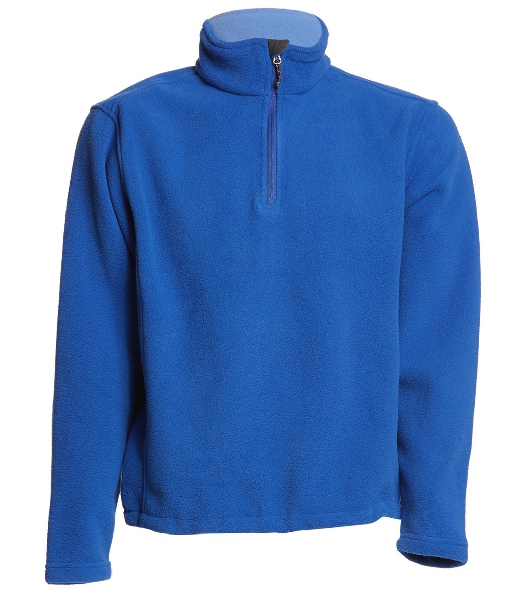 Adult Men's Fleece 1/4-Zip Pullover - True Royal X-Small Polyester - Swimoutlet.com