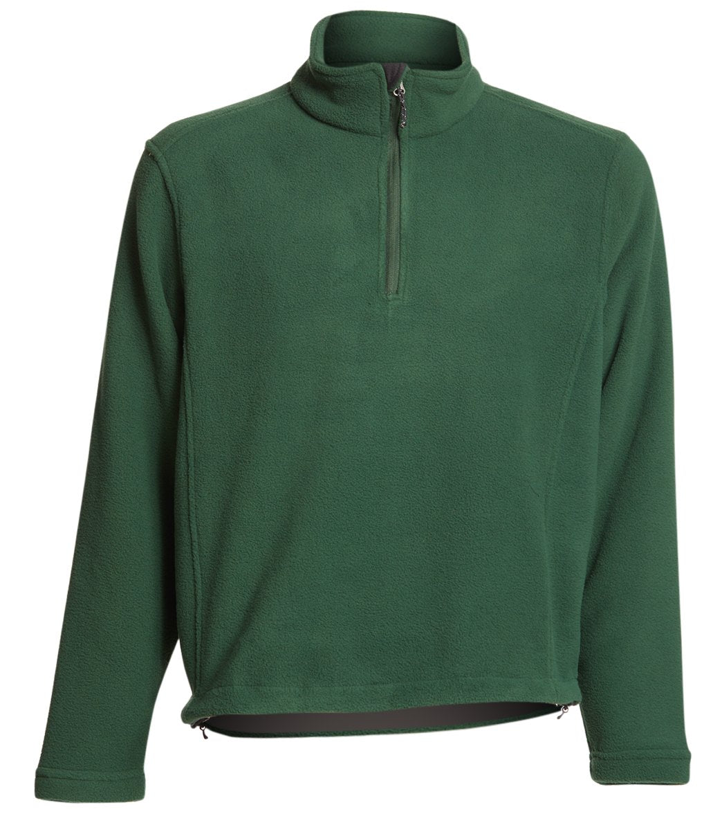 Adult Men's Fleece 1/4-Zip Pullover - Forest Green Large Polyester - Swimoutlet.com