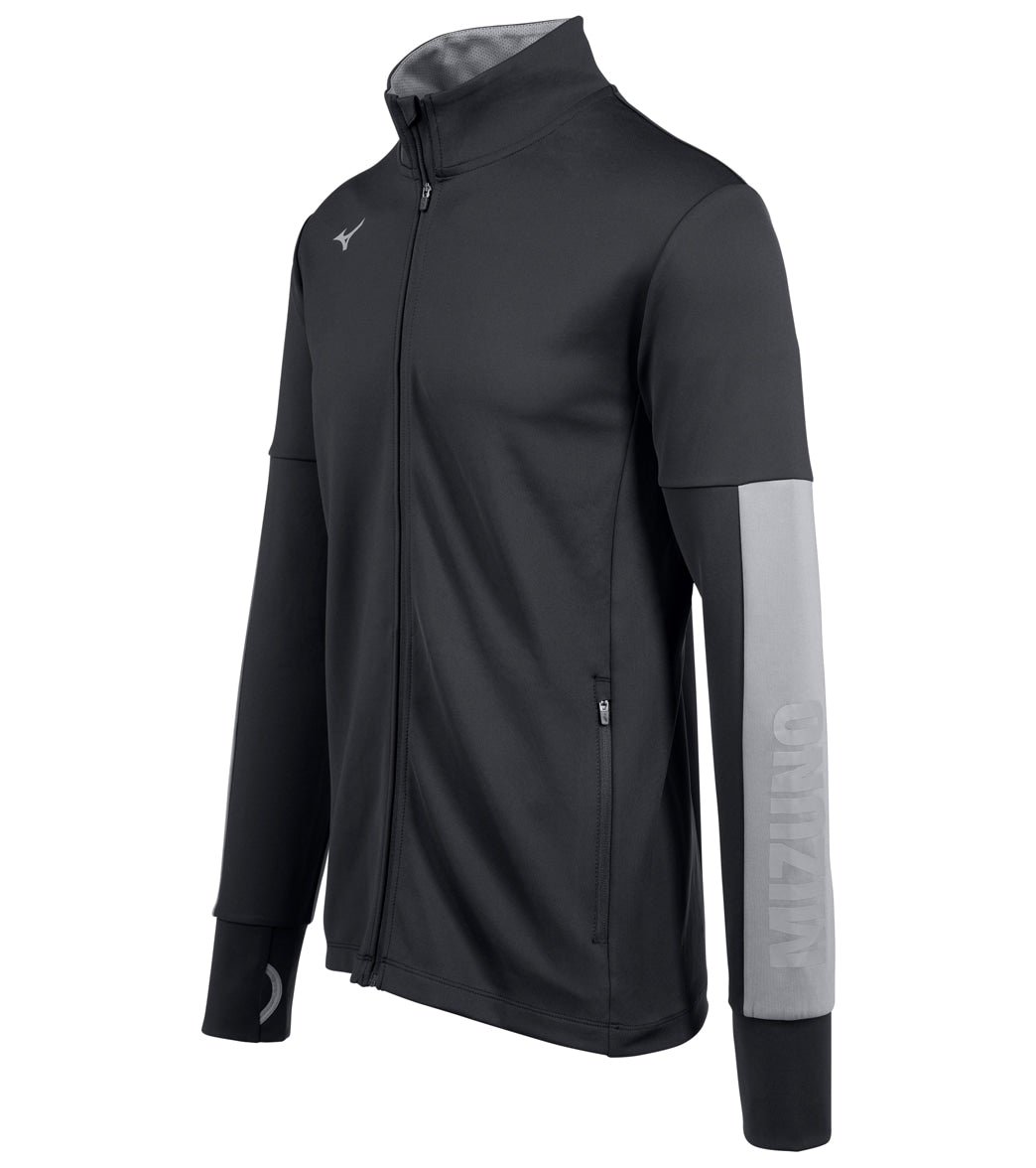 Mizuno Youth Alpha Quest Jacket - Black/Shade Large - Swimoutlet.com