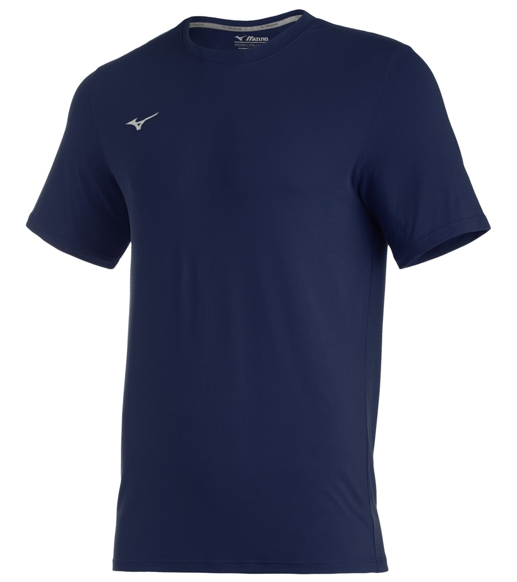 Mizuno Men's Comp Diamond Short Sleeve Crew Shirt - Navy Large - Swimoutlet.com