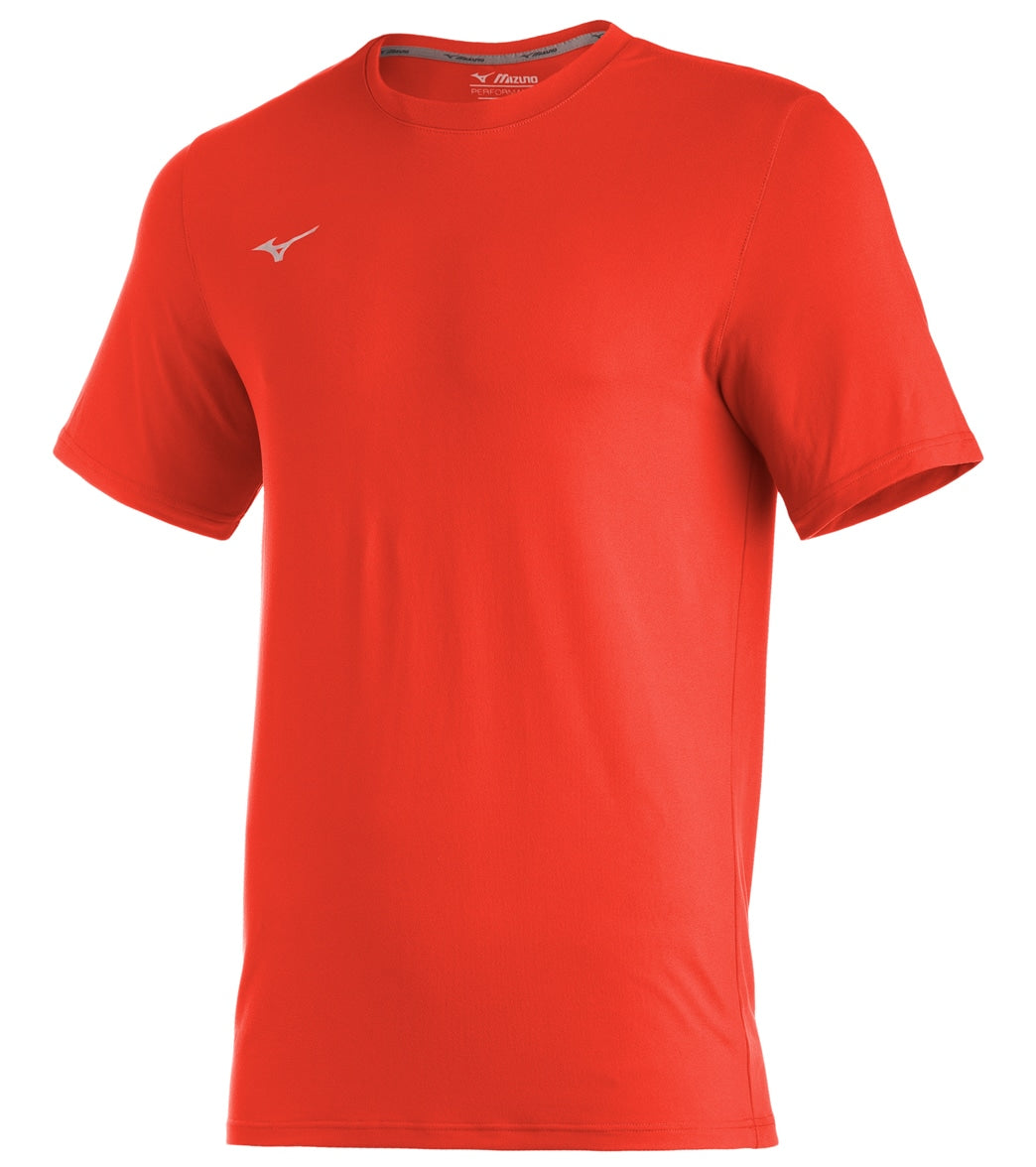 Mizuno Men's Comp Diamond Short Sleeve Crew Shirt - Orange Large - Swimoutlet.com