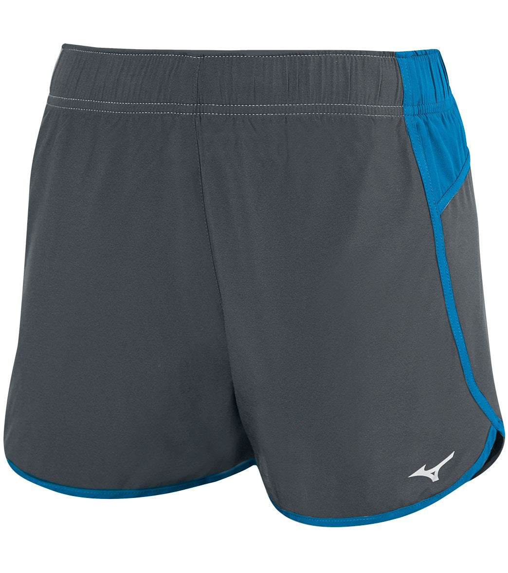 Mizuno Girls' Youth Atlanta Cover Up Volleyball Short Big Kid - Char Diva Blue Large - Swimoutlet.com