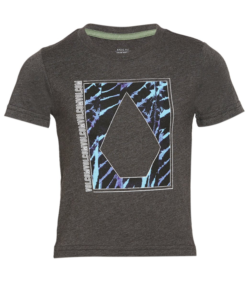 Volcom Boys' Insizer Short Sleeve Shirt Big Kid - Heather Black Large Cotton/Polyester - Swimoutlet.com