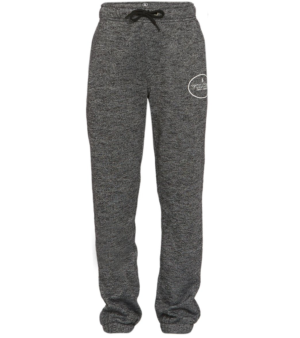 Volcom Boys' Brea Relaxed Fleece Pants Big Kid - Black Large Cotton/Polyester - Swimoutlet.com