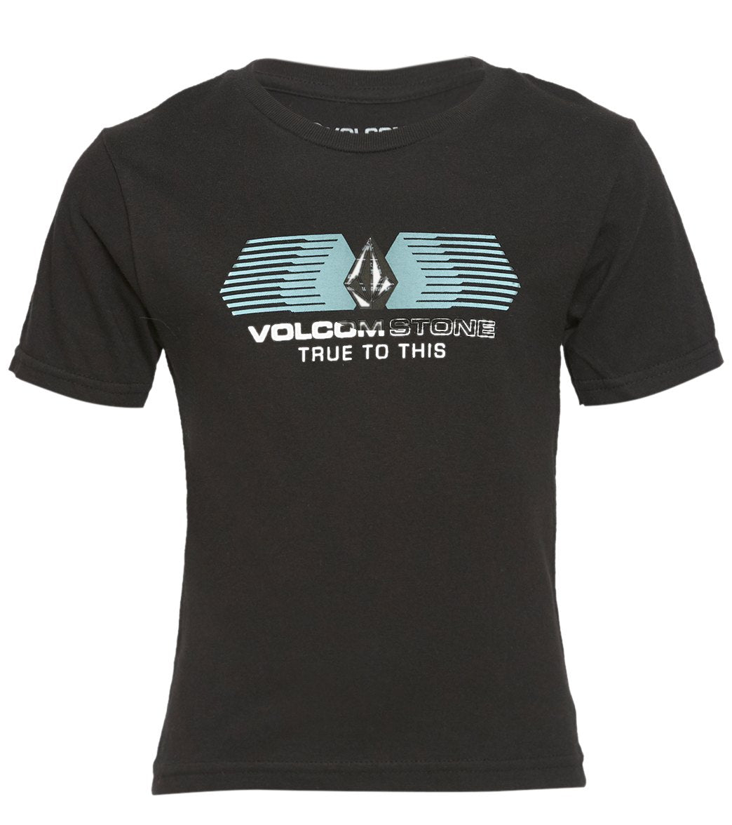 Volcom Boys' Voltrude Short Sleeve Shirt - Black 4T Cotton - Swimoutlet.com