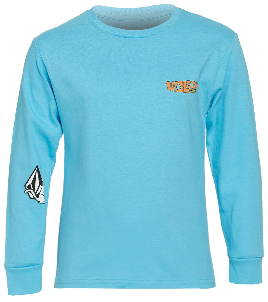 Volcom Boys' Catback Long Sleeve Shirt - Aqua 4T Cotton - Swimoutlet.com