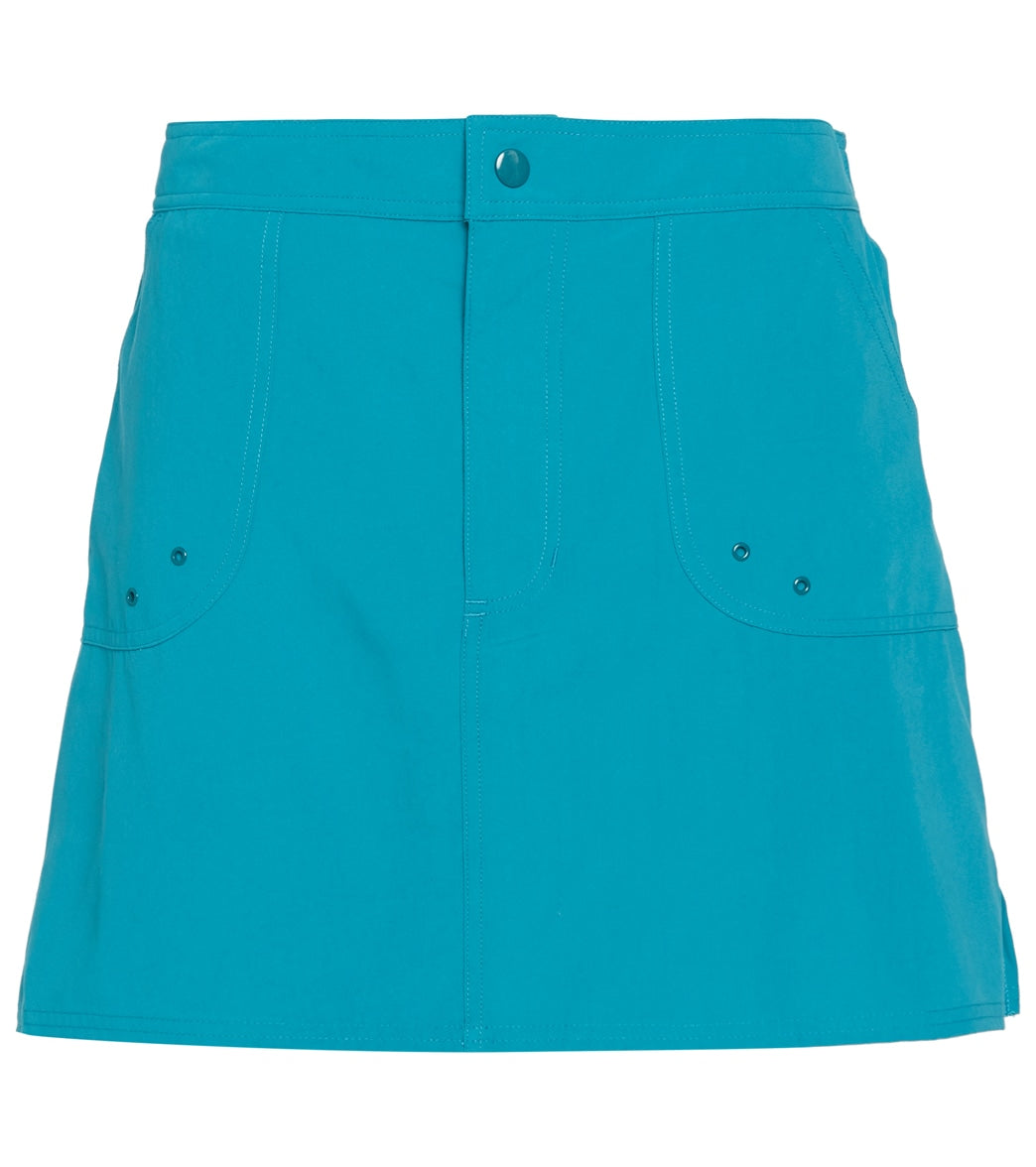 Maxine Women's Solid Woven Boardskirt Shorts - Emerald 18 Elastane/Lycra®/Nylon - Swimoutlet.com