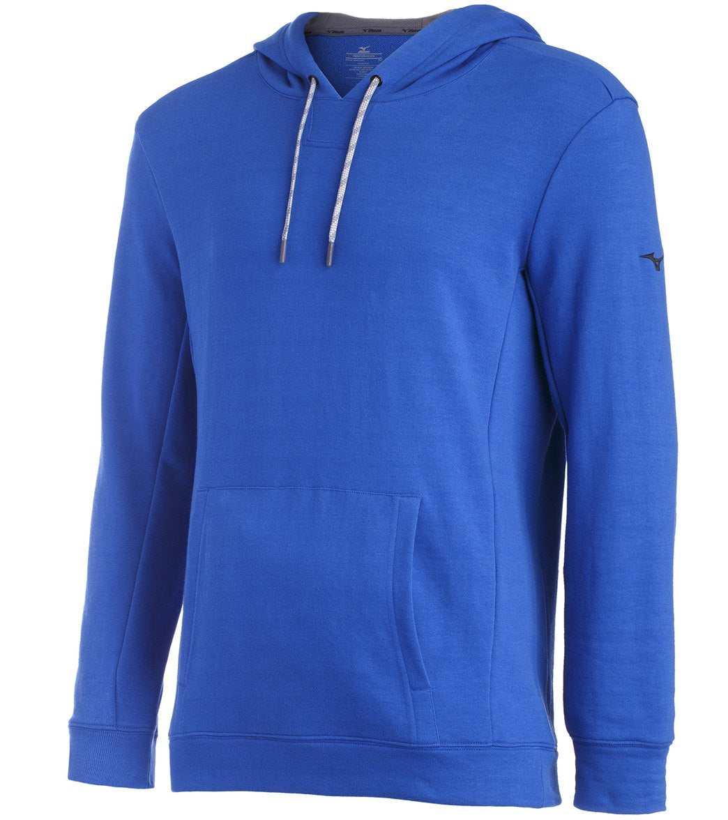 Mizuno boys' comp fleece hoodie - royal large cotton/polyester - swimoutlet.com