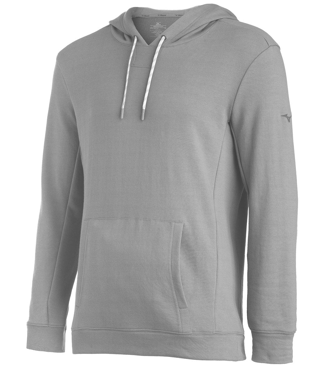 Mizuno Boys' Comp Fleece Hoodie - Grey Large Cotton/Polyester - Swimoutlet.com