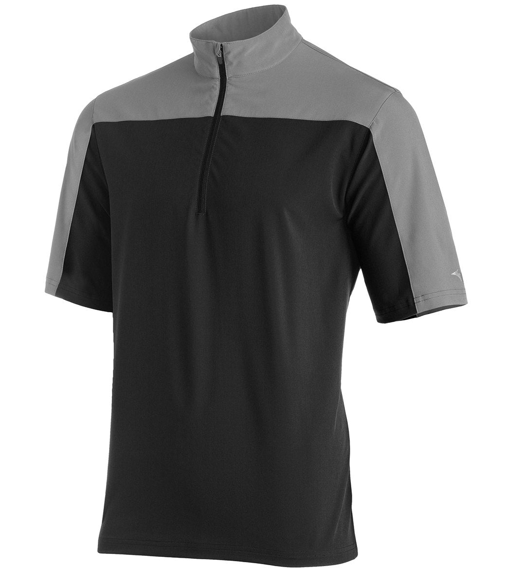 Mizuno Men's Comp Short Sleeve Batting Jacket - Black-Grey Large Black/Grey - Swimoutlet.com