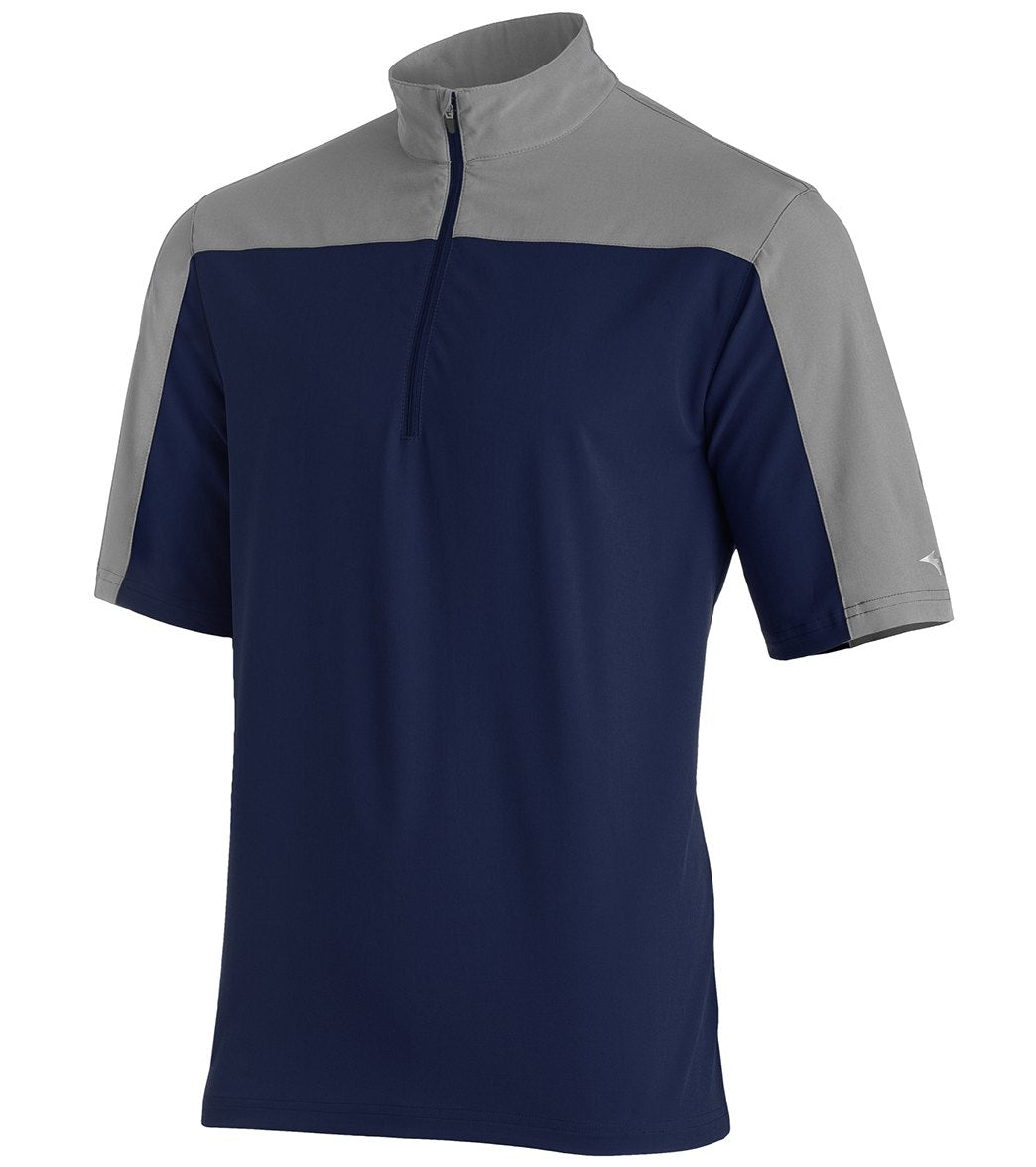 Mizuno Men's Comp Short Sleeve Batting Jacket - Navy-Grey Large Navy/Grey - Swimoutlet.com