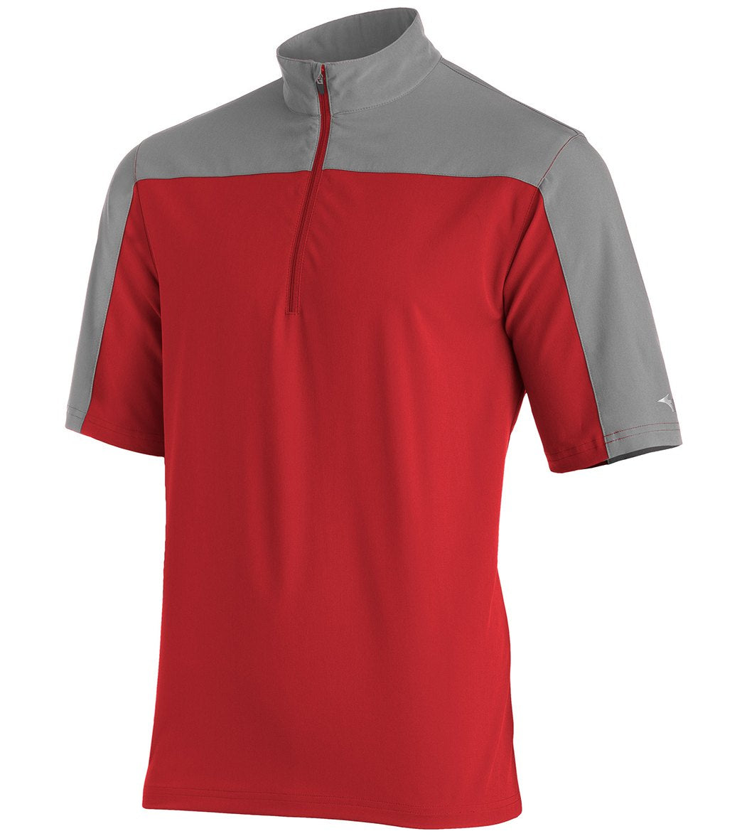 Mizuno Men's Comp Short Sleeve Batting Jacket - Red-Grey Large Red/Grey - Swimoutlet.com
