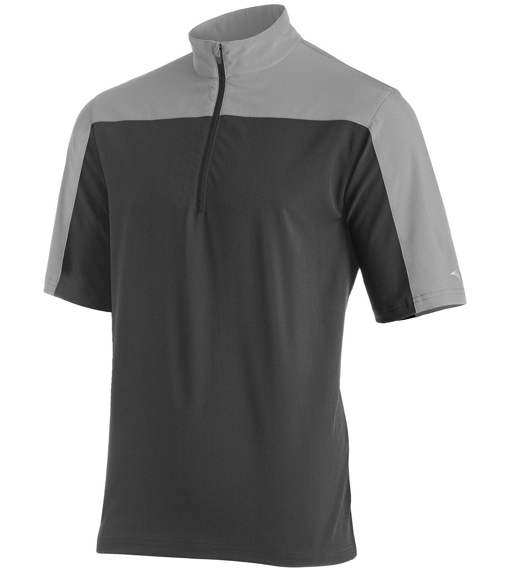 Mizuno Boys' Comp Short Sleeve Batting Jacket - Black-Grey Large Black/Grey - Swimoutlet.com