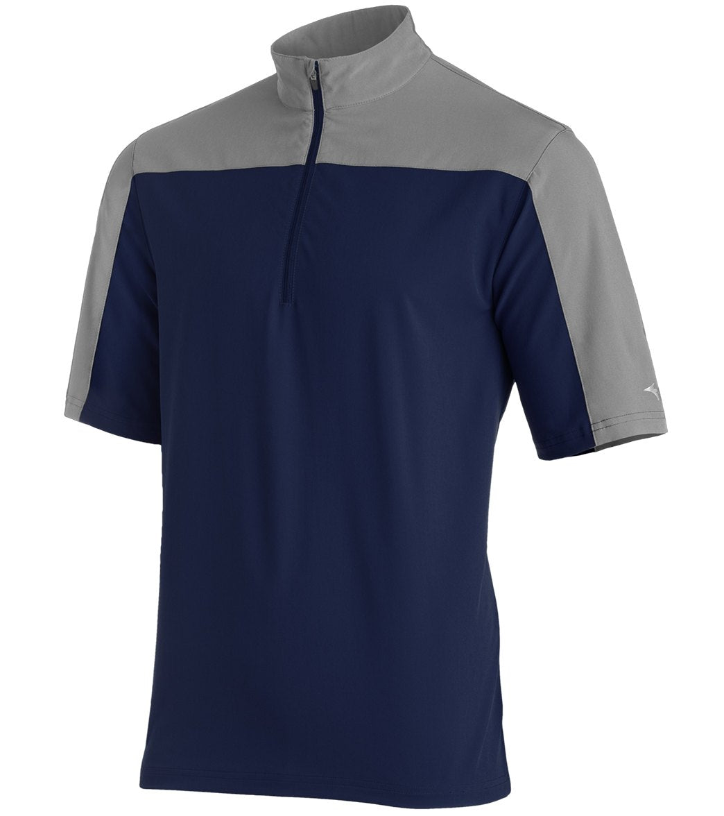 Mizuno Boys' Comp Short Sleeve Batting Jacket - Navy-Grey Large Navy/Grey - Swimoutlet.com